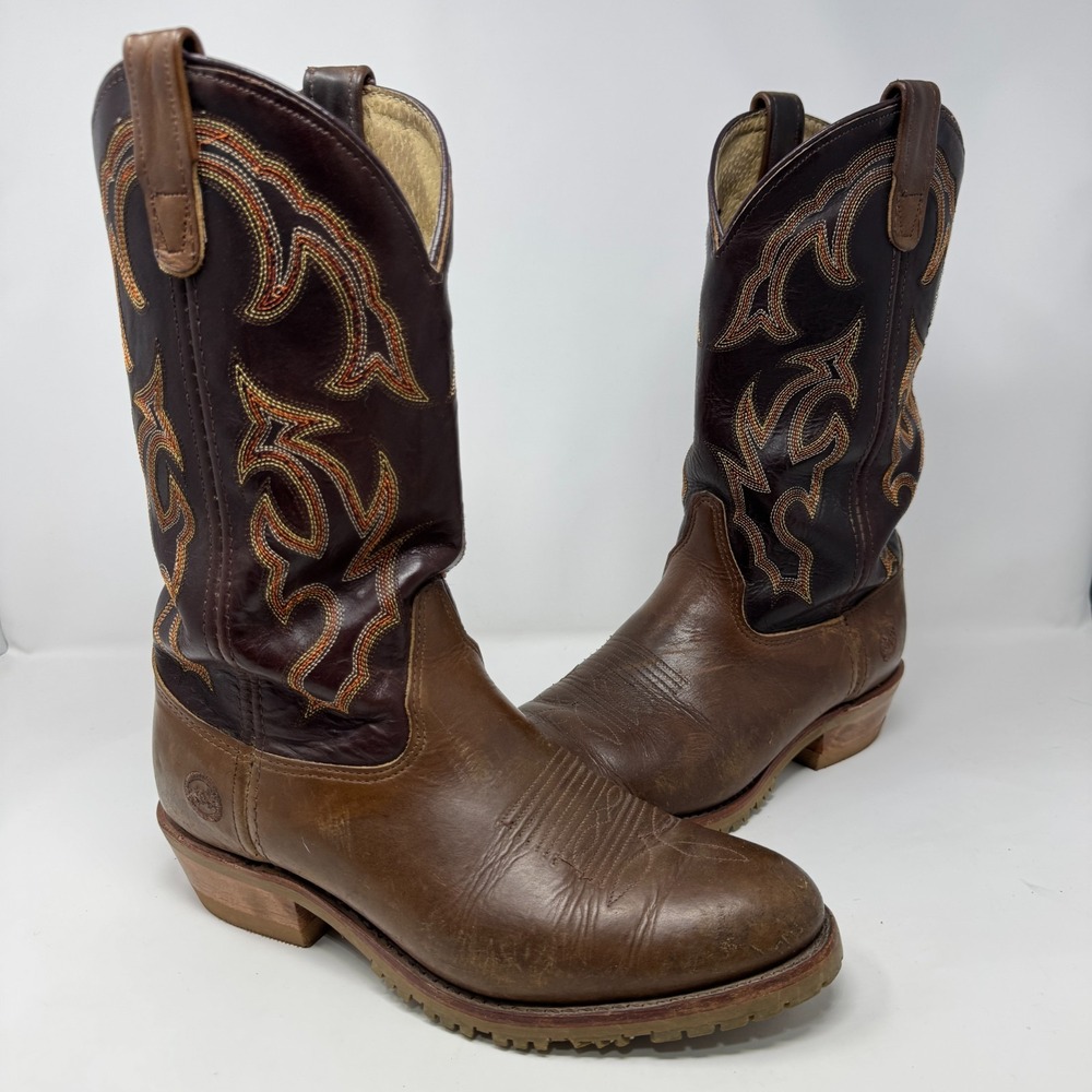 Double-H Western Work Boots Round Toe Cowboy Boots‎ Men's Size 9 EE